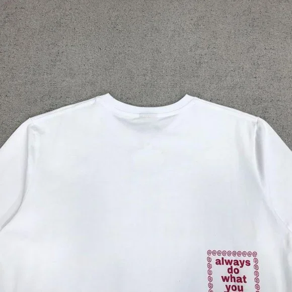 Always Brand White Simple Panel Short Sleeve T Shirt